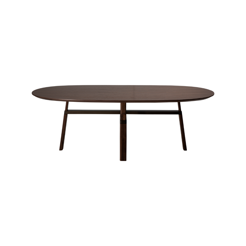 Ooid wooden dining table Ø120