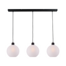Lava 3-bulb dark gray glass pendant lamp