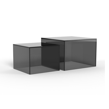 Dice marble effect coffee table set 58x58