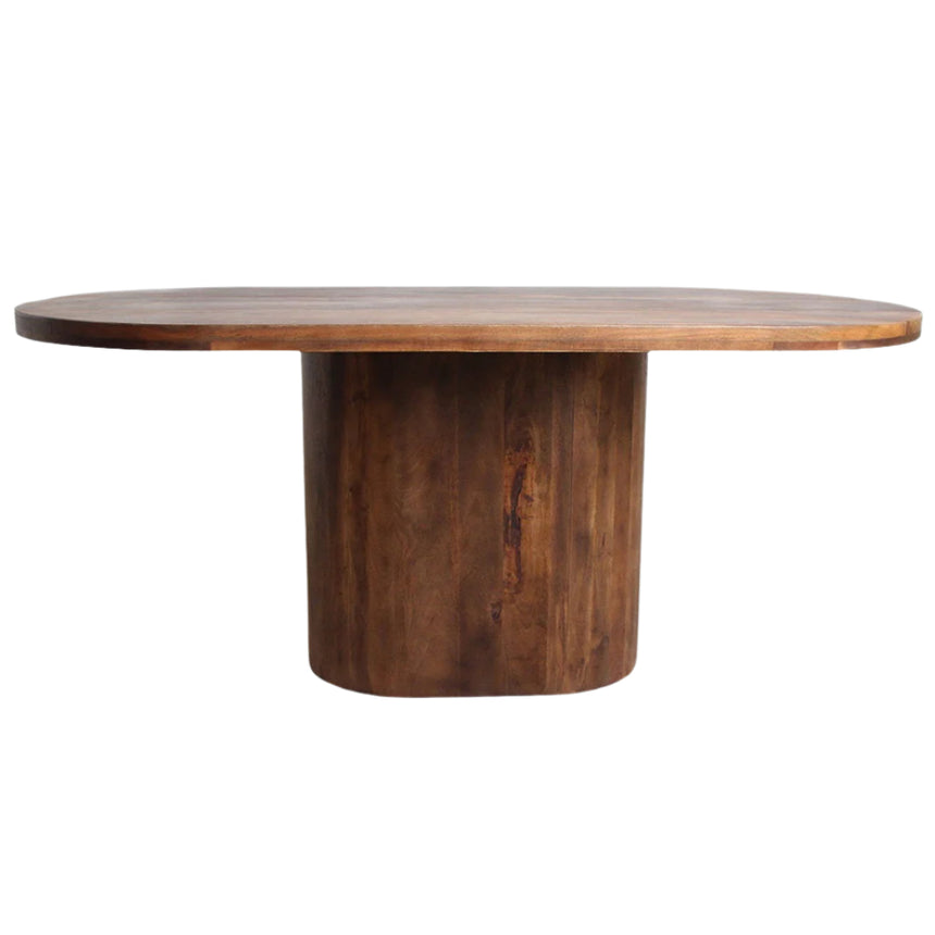 Bullnose Oblong Wooden Dining Table