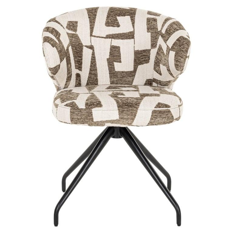 Milly swivel fabric chair