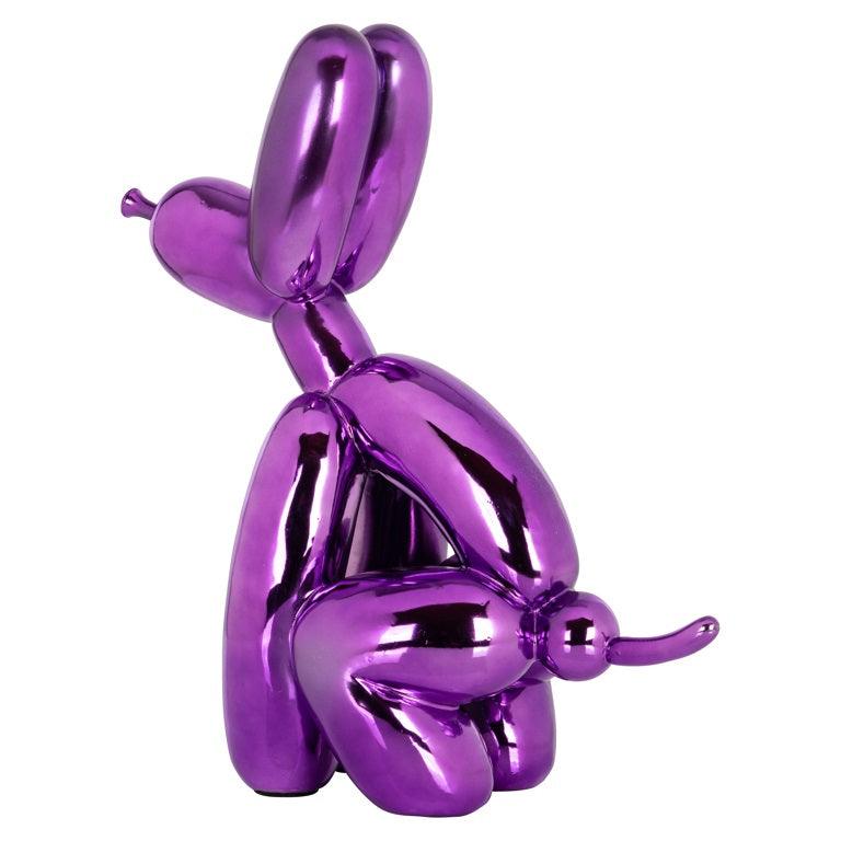 Dog purple műgyanta dekoráció - Dutch Home