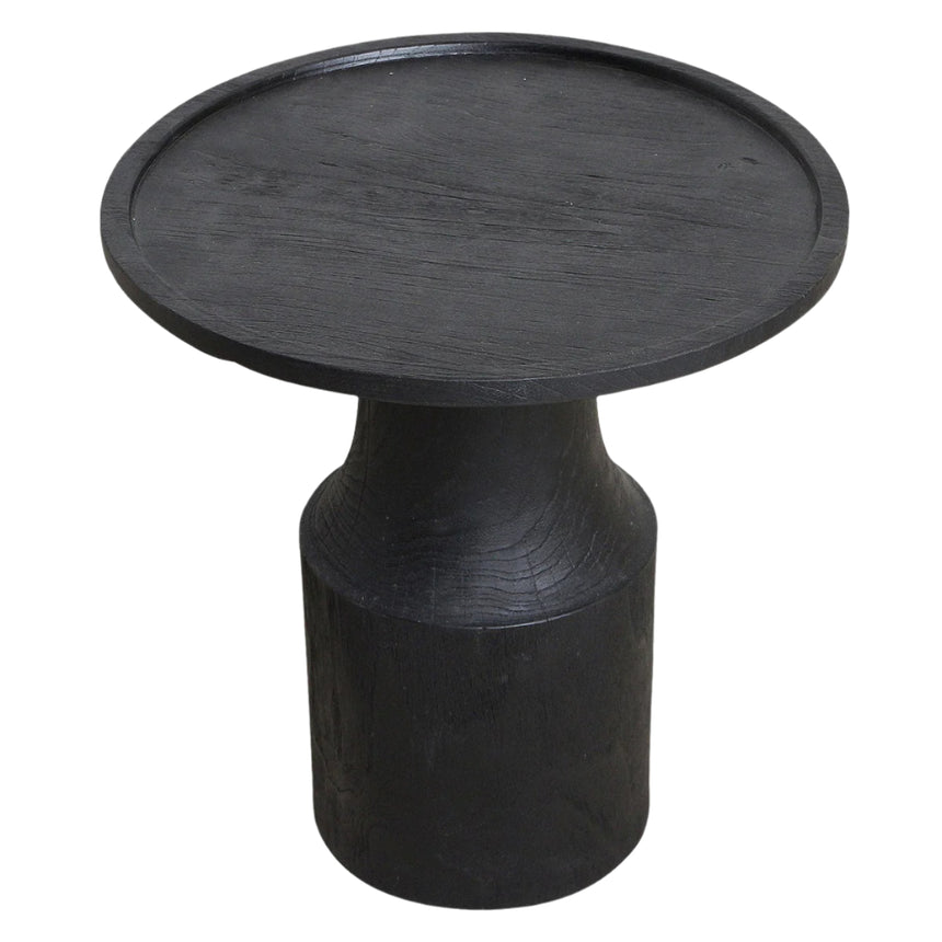 Nero Midnight wooden side table