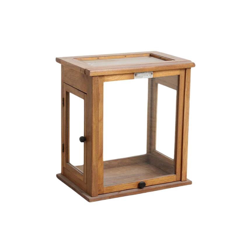 Teak glass box