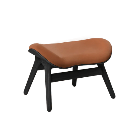 A Conversation Piece bőr lábtartó fekete kerettel