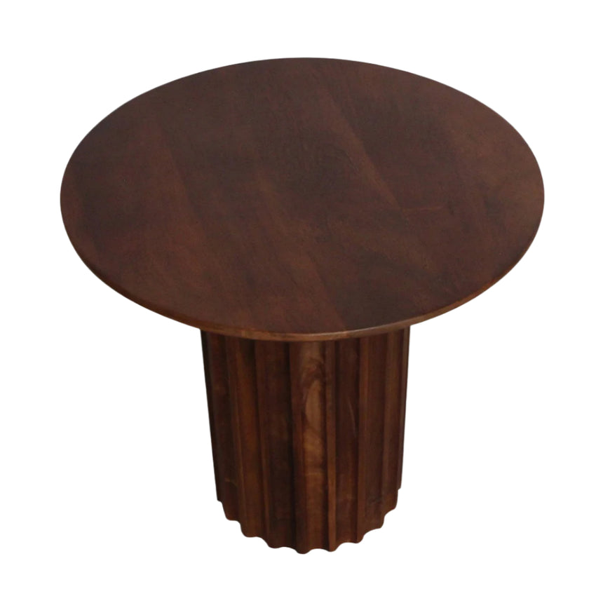 Bullnose wooden side table Ø50