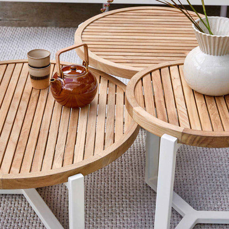 Milou wooden garden storage table