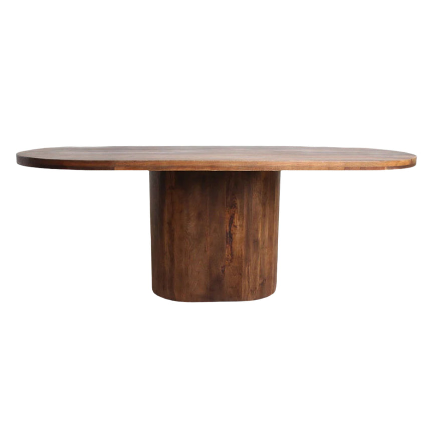 Bullnose Oblong Wooden Dining Table