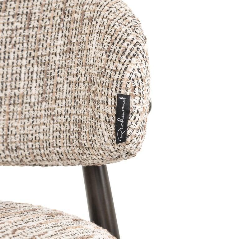 Cherry fabric low bar stool
