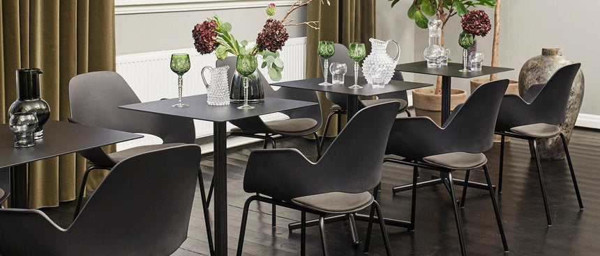 FALK karfás szövet szék fekete lábbal - Dutch Home