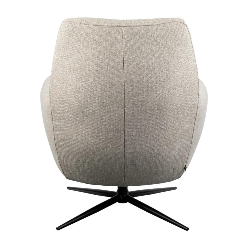 Fur swivel armchair