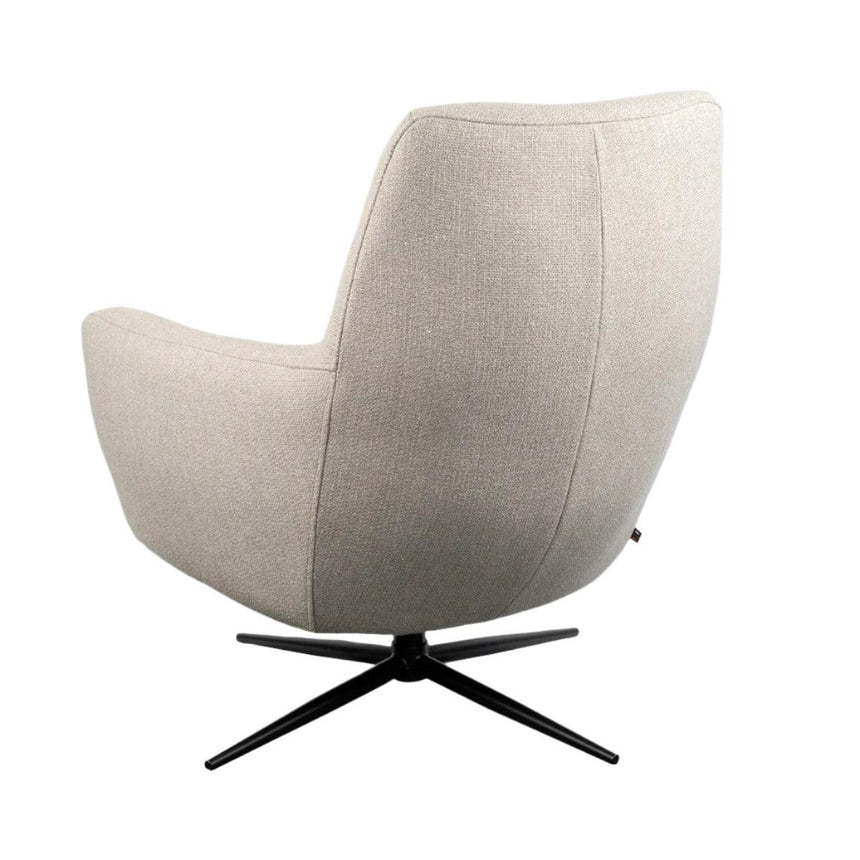 Fur swivel armchair