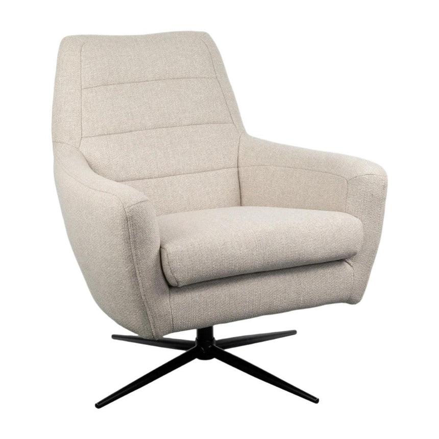 Fur swivel armchair