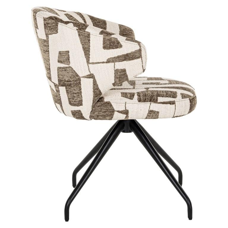 Milly swivel fabric chair