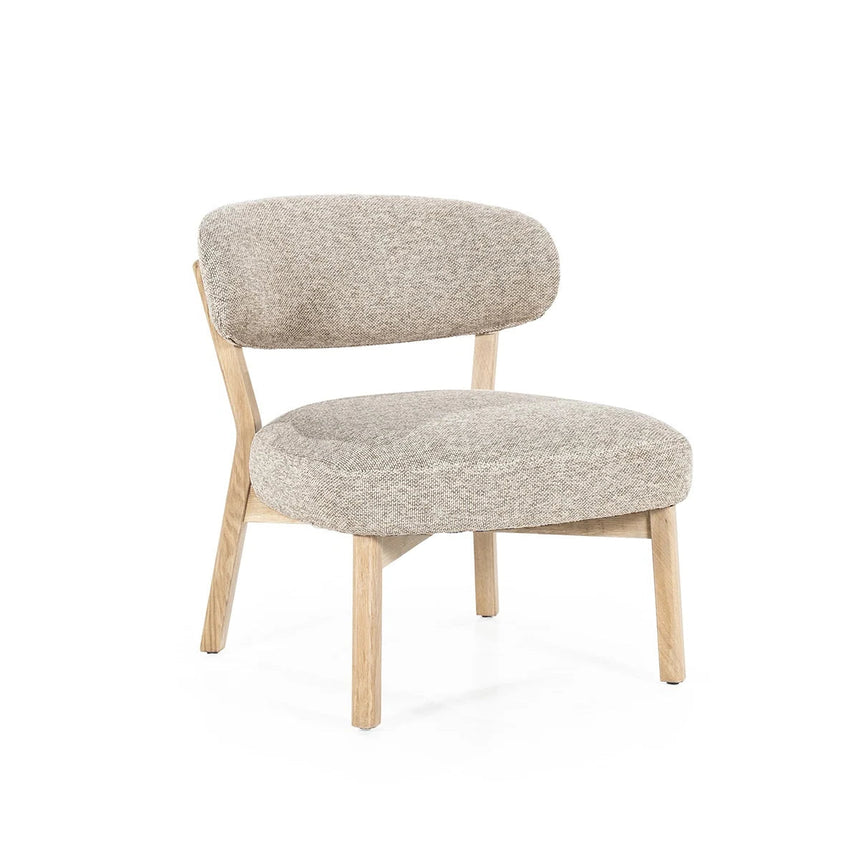 Mikky fabric chair with dark brown legs