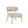 Mikky fabric chair with dark brown legs