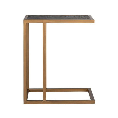 Blackbone fa lerakóasztal bronz lábbal - Dutch Home