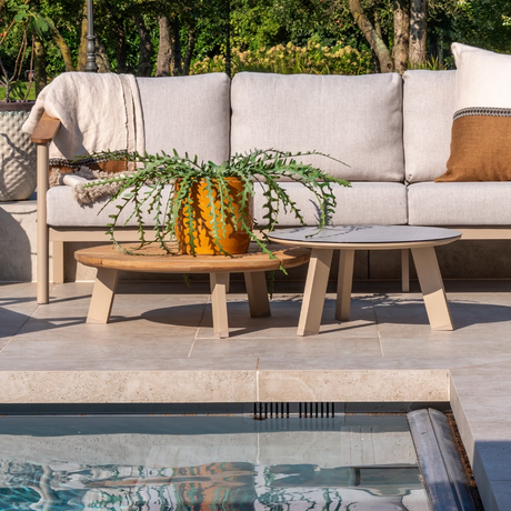 Emma wooden garden coffee table set