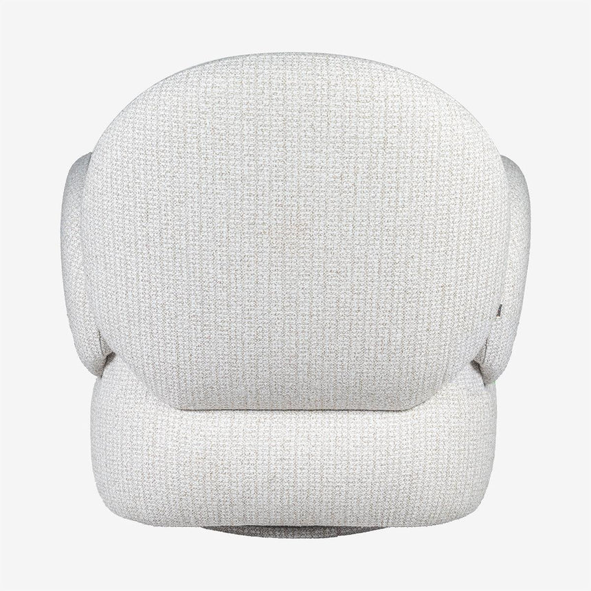 Cotton swivel armchair