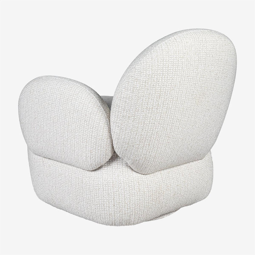 Cotton swivel armchair