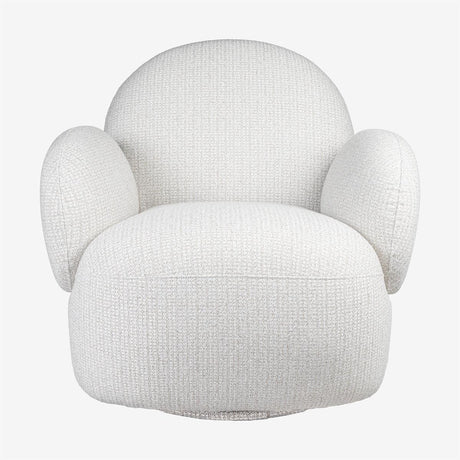 Cotton swivel armchair