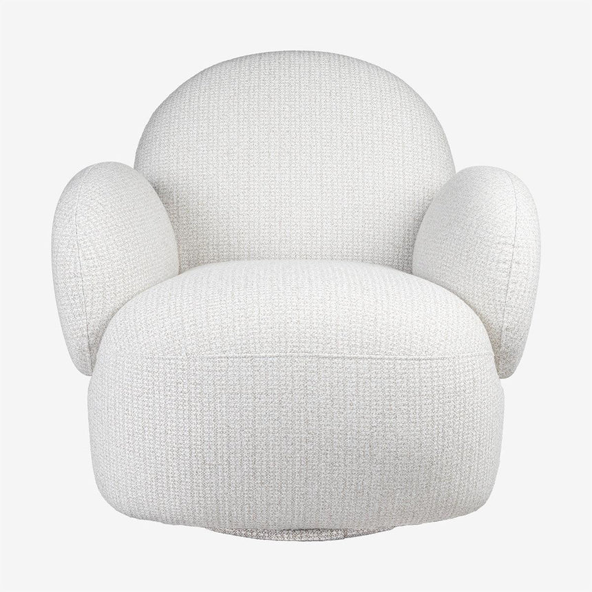 Cotton swivel armchair