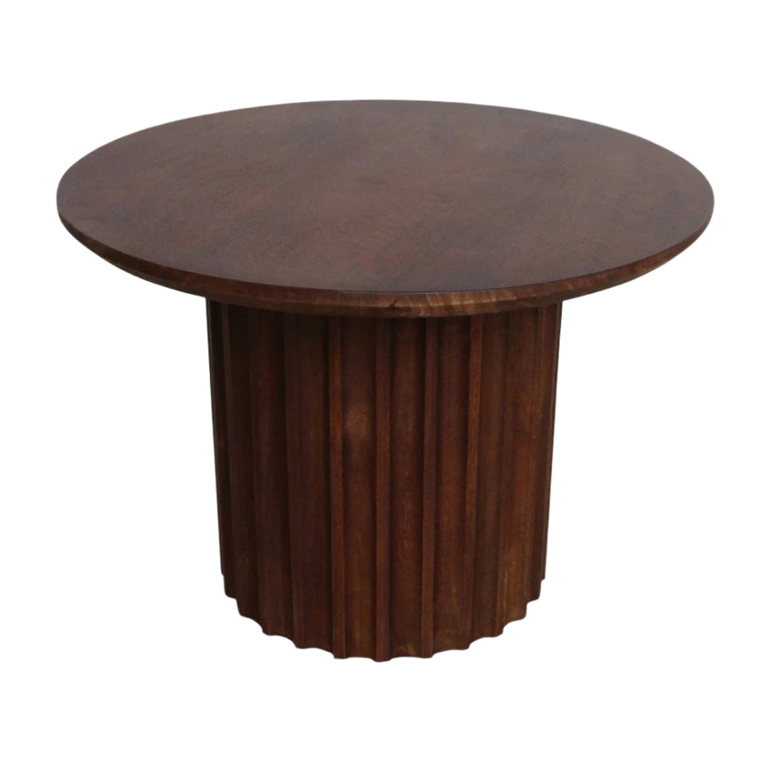 Bullnose wooden side table Ø55