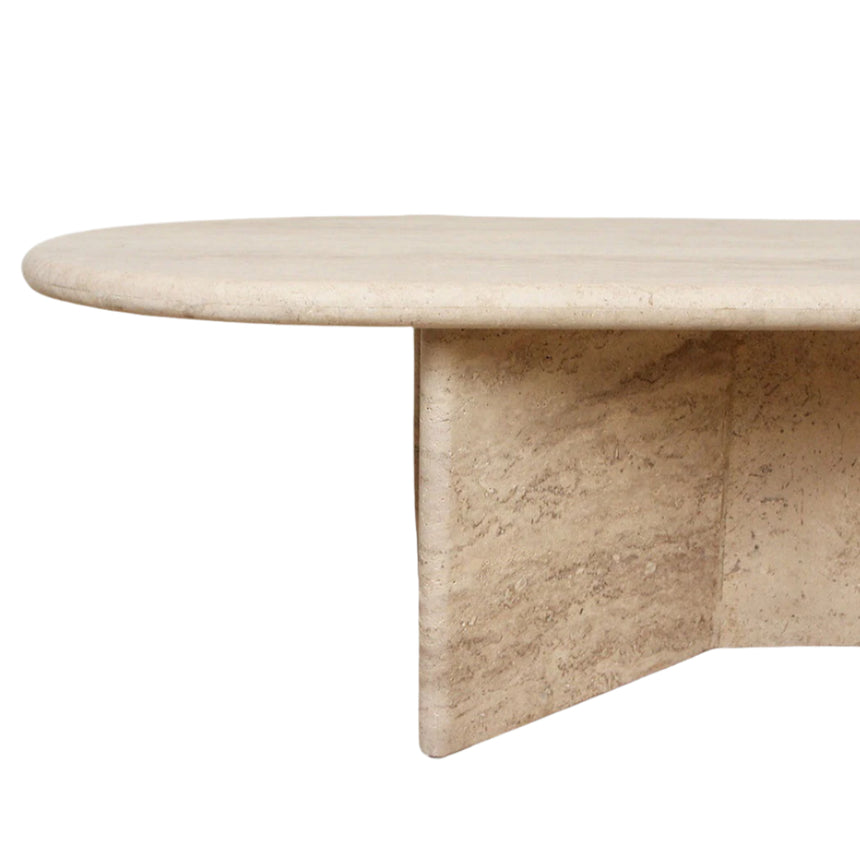 Oblong mészkő dohányzóasztal