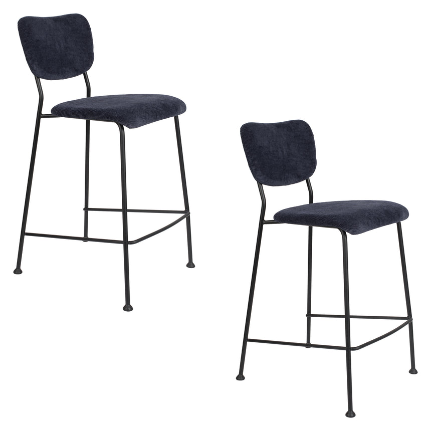 Benson corduroy low bar stool