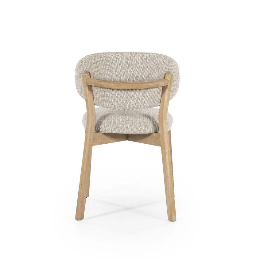Mikky fabric chair with natural legs