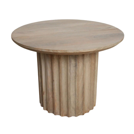 Bullnose wooden side table Ø55