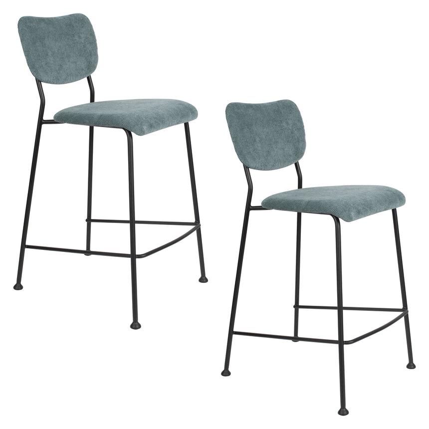 Benson corduroy low bar stool