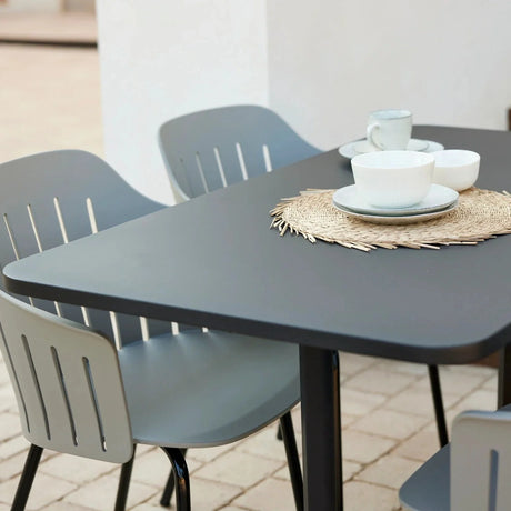 Drop fém kerti étkezőasztal 130x75