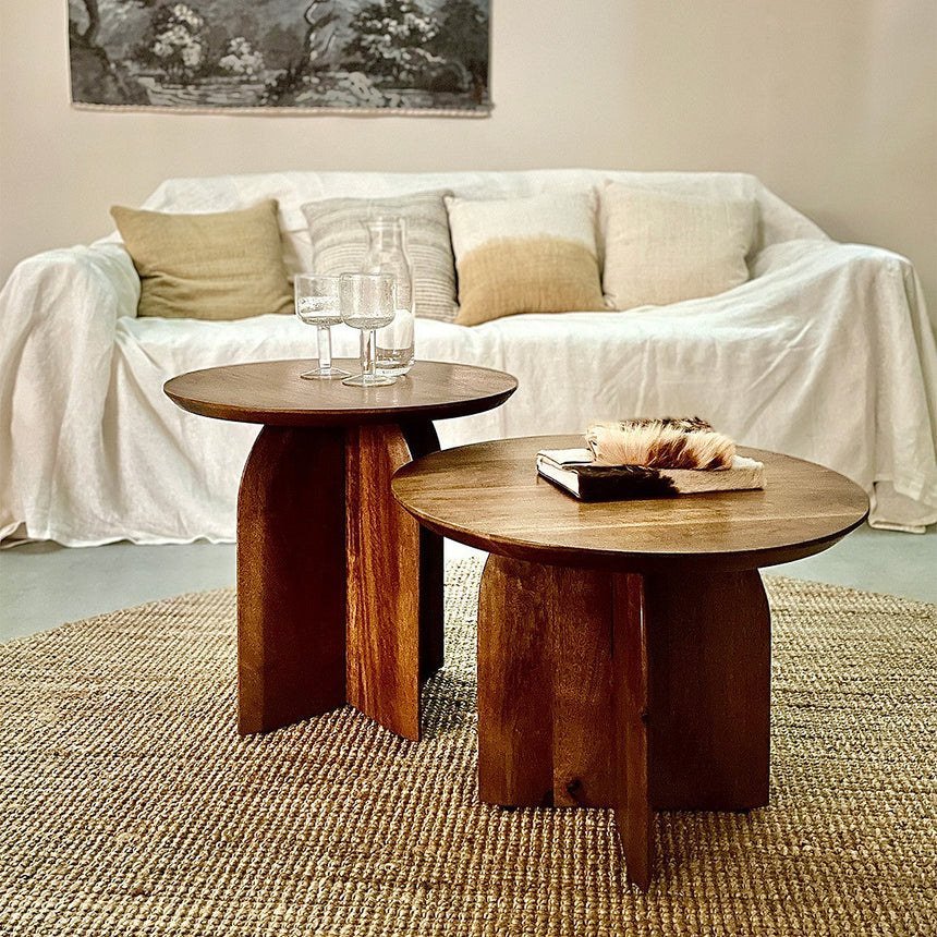 Bullnose wood side table