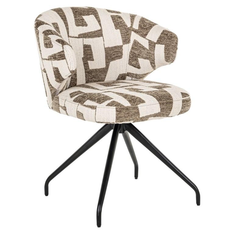 Milly swivel fabric chair