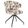 Milly swivel fabric chair