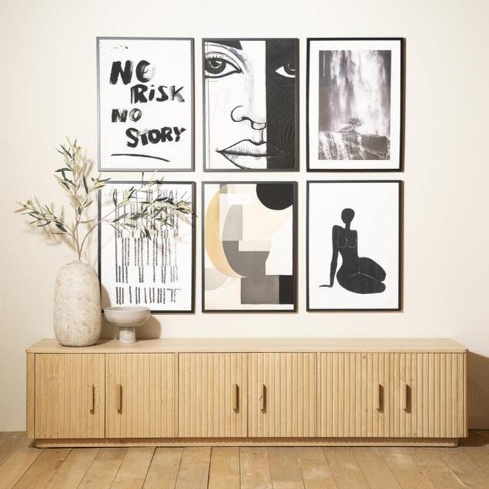 Rosenborg 6 ajtós fa komód - Dutch Home