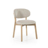 Mikky fabric chair with natural legs