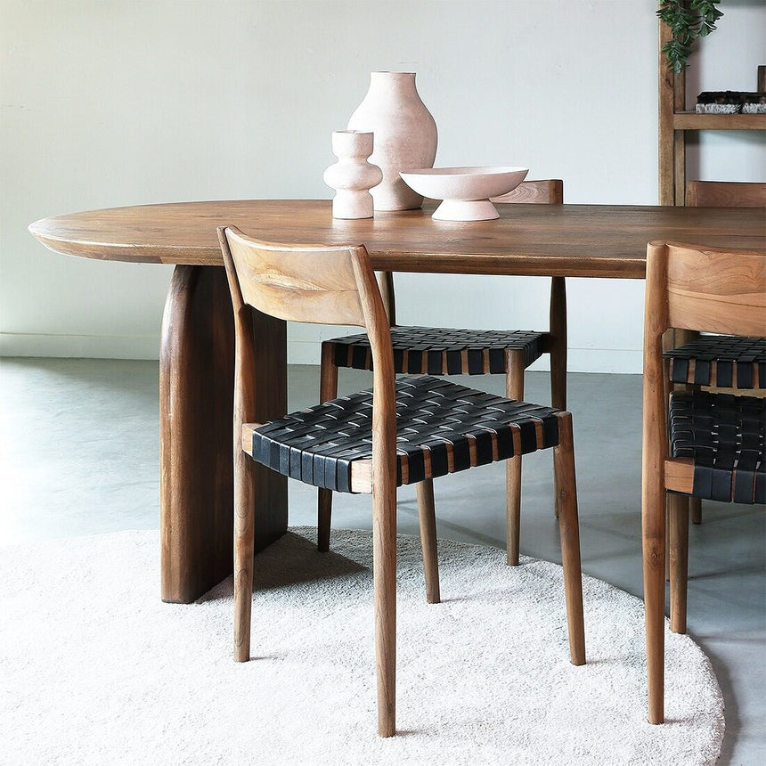 Bullnose fa étkezőasztal 180x90