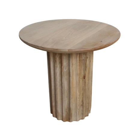 Bullnose wooden side table Ø50