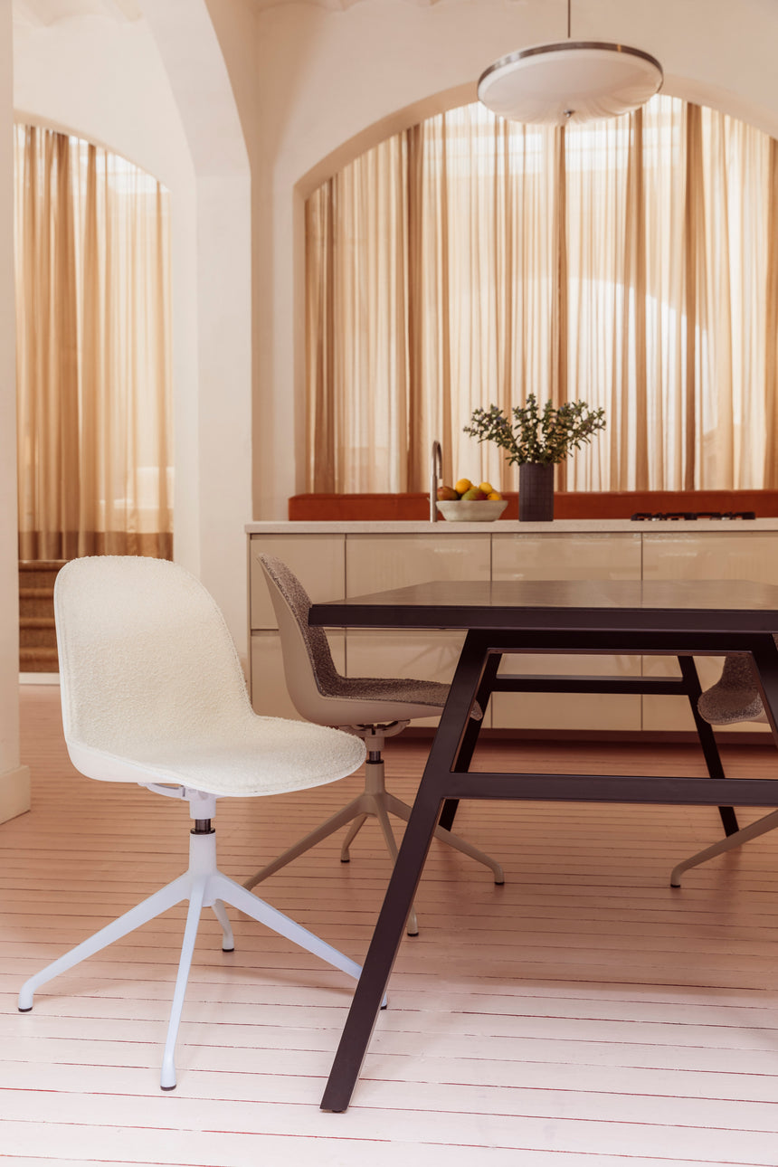 Albert Kuip bouclé swivel chair