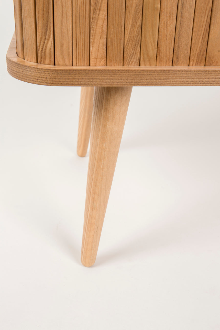 Barbier wooden chest of drawers with sliding doors