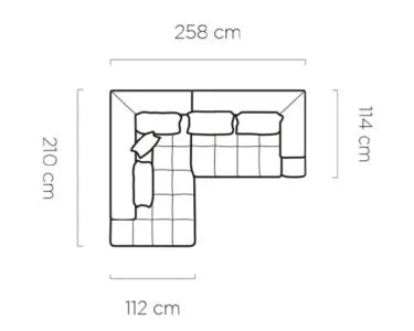 Magnetic L balos kanapé