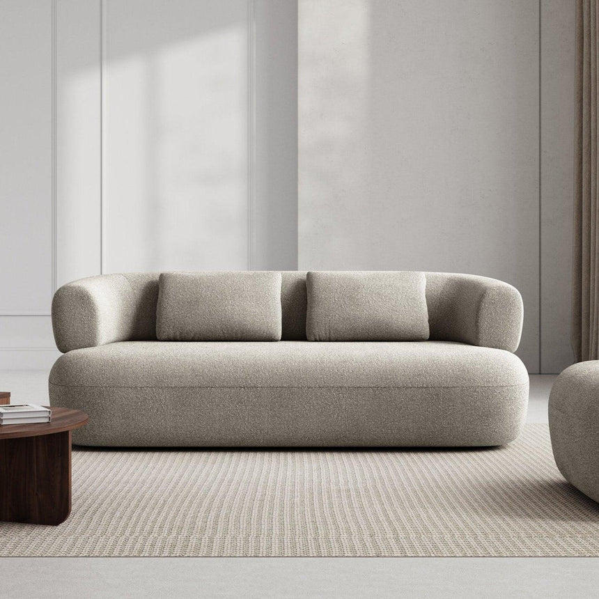Jenny 3-seater ascot bouclé sofa