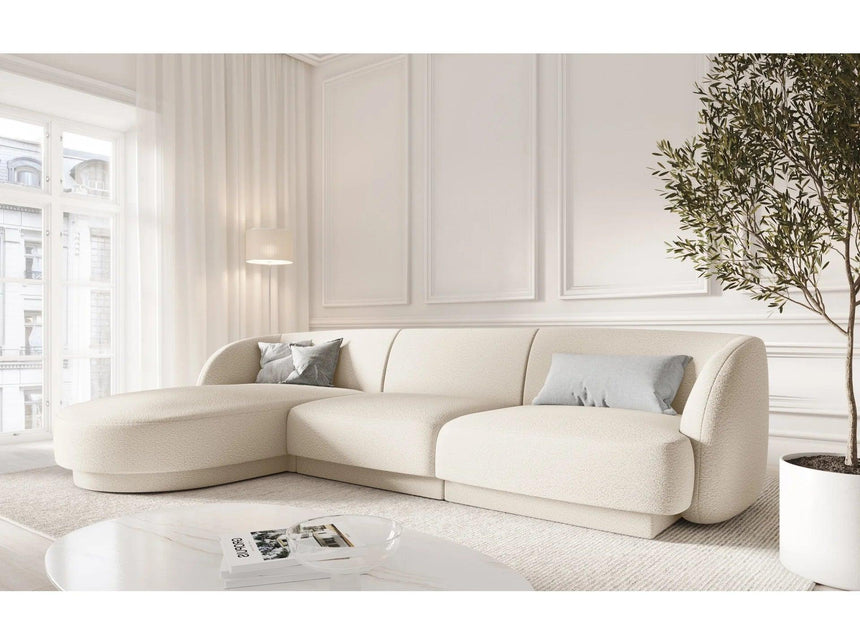 Miley balos ascot buklé sarokkanapé 255x156