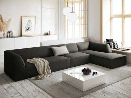 Ruby jobbos kordbársony sarokkanapé 366x180