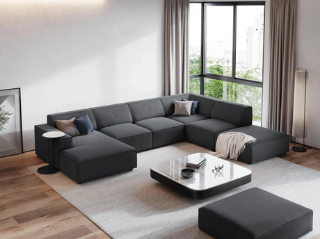 Jodie U-shaped fabric sofa with right corner unit