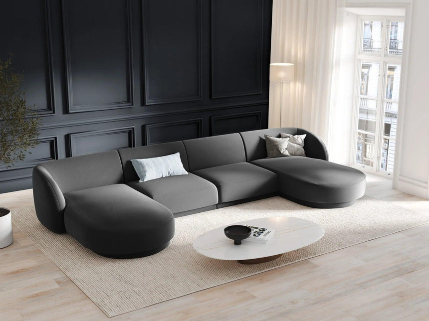 Miley U-shaped velvet sofa