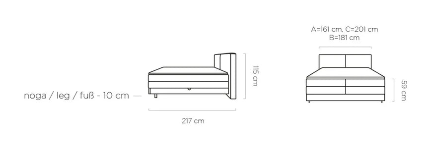 Nebia boxspring ágy