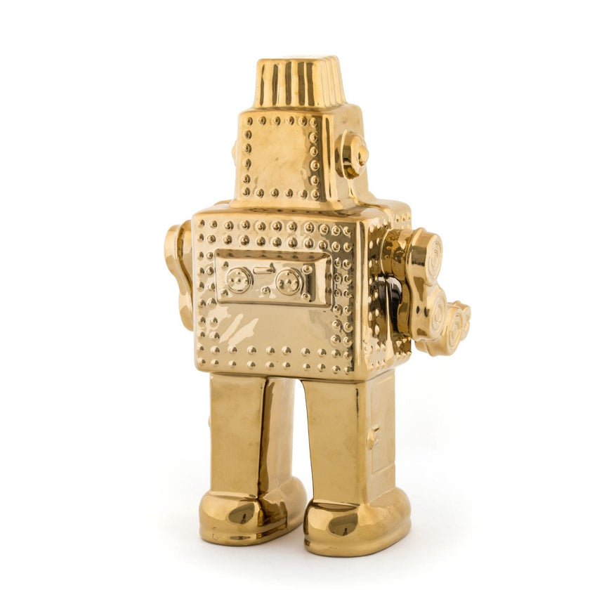 Gold robot kerámia dekoráció-4